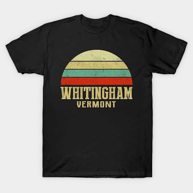 WHITINGHAM VERMONT Vintage Retro Sunset T-Shirt by LIPTIN
